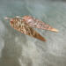 Textured copper spike earrings with rose gold filled ear wires by MariesGems.